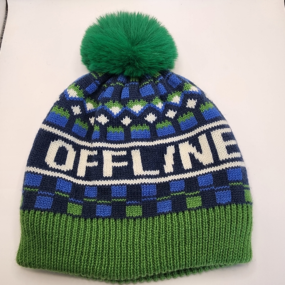 Aerie Offline Ski Beanie With Pompom Nwt One Size